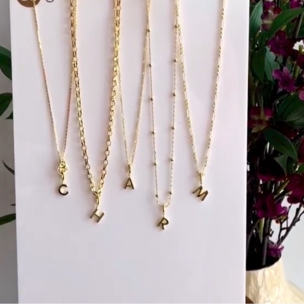 Gorjana Gold Initial Pendant Necklaces